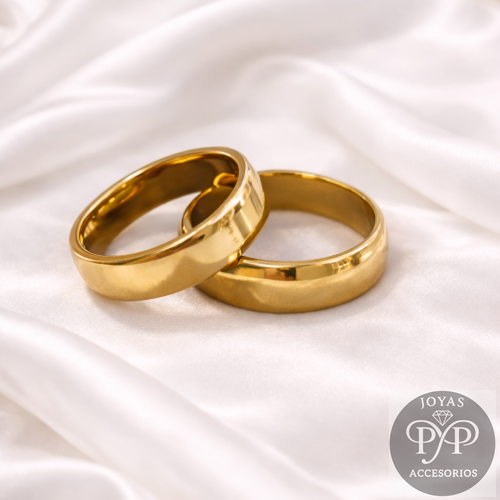 Argollas de Matrimonio Clásicas Doradas