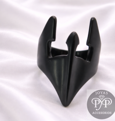 Anillo Guerrero Espartano Negro en Acero