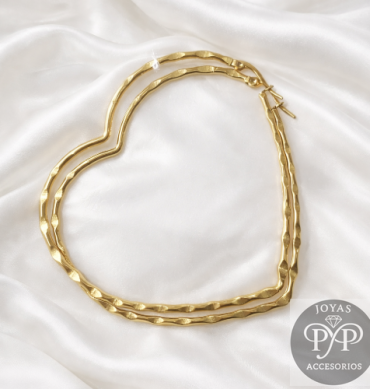 Candongas Doradas Corazón