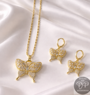 Set Mariposa Brillo